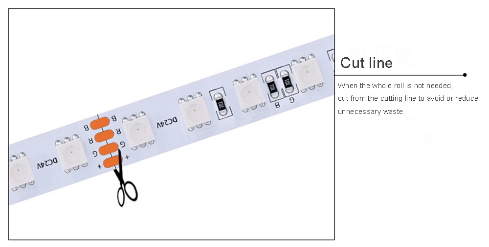 DC12V SMD5050 60LEDS/M Led Strip
