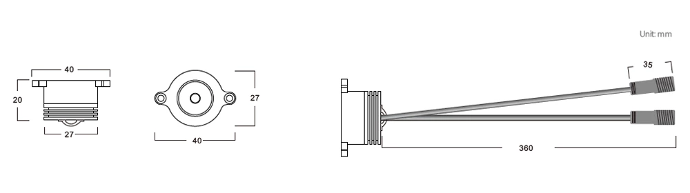 Waterproof 1W Mini LED Handrail Light