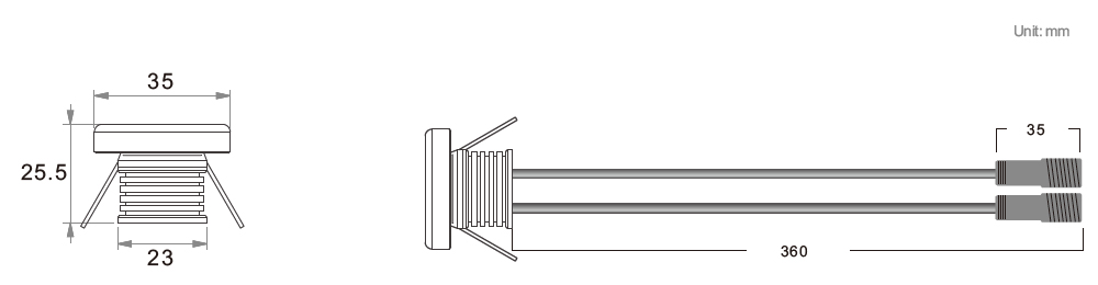 Anti-glare IP65 LED Corner Spotlight