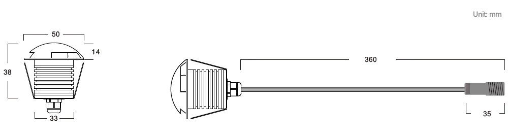 3W Side Emitting Mini Led Step Light