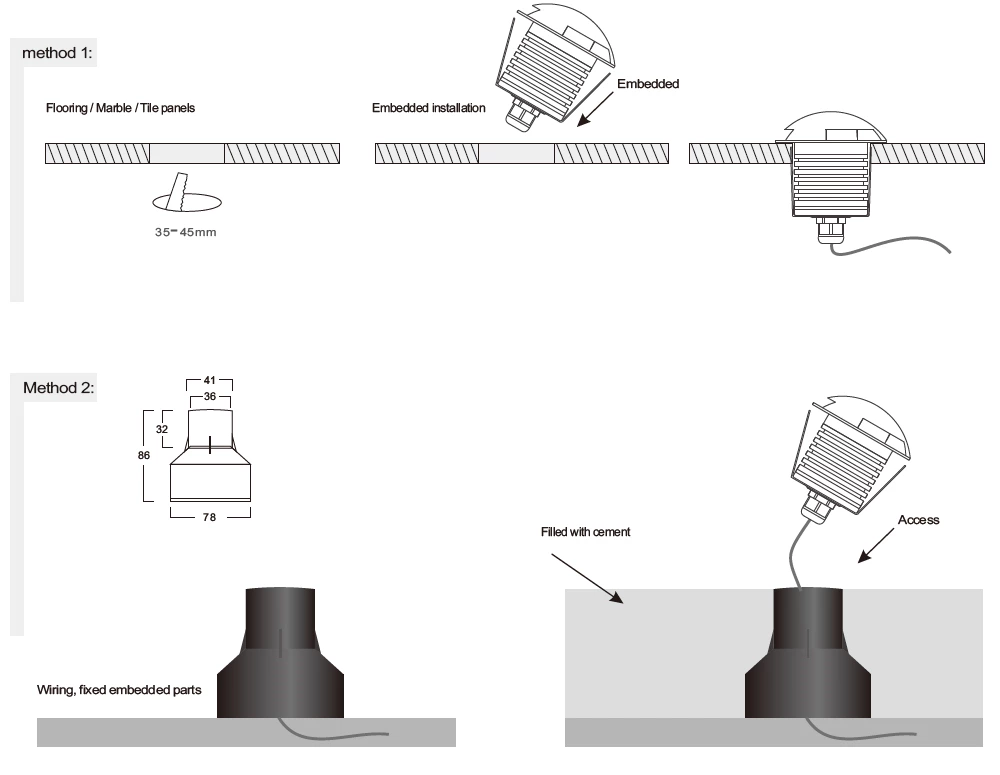 3W Side Emitting Mini Led Step Light