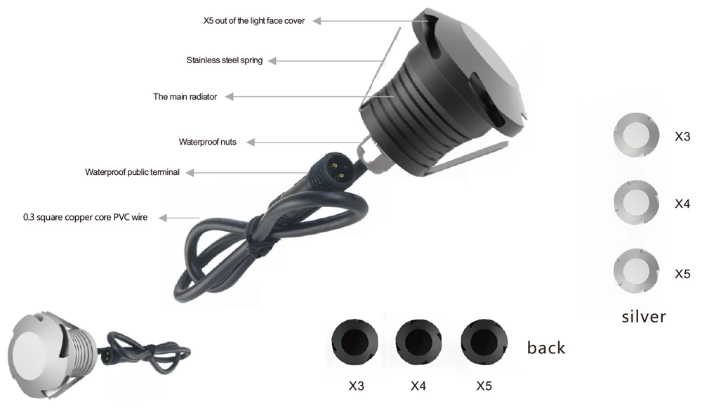 3W Whirlwind Mini Led Step Light