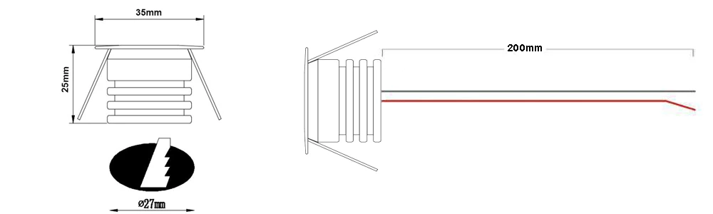 Recessed DC12V 3W Mini Led Spotlight