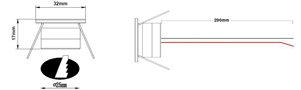 Recessed DC12V 1W Mini Led Spotlight