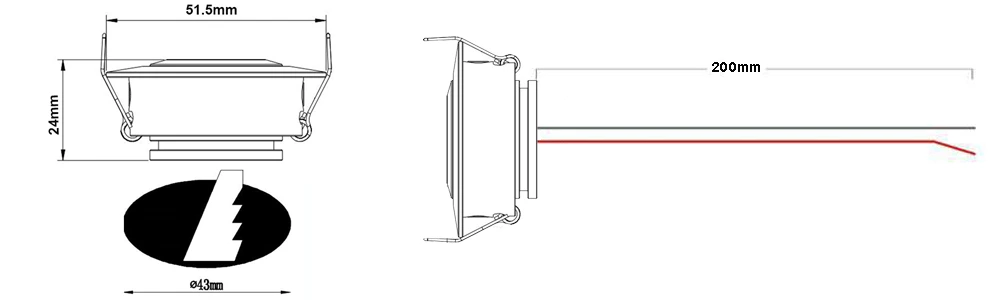 Recessed DC12V 3W Mini Led Spotlight