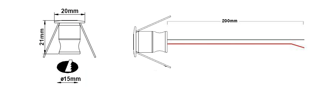 IP20 DC12V 1W Mini Led Spotlight