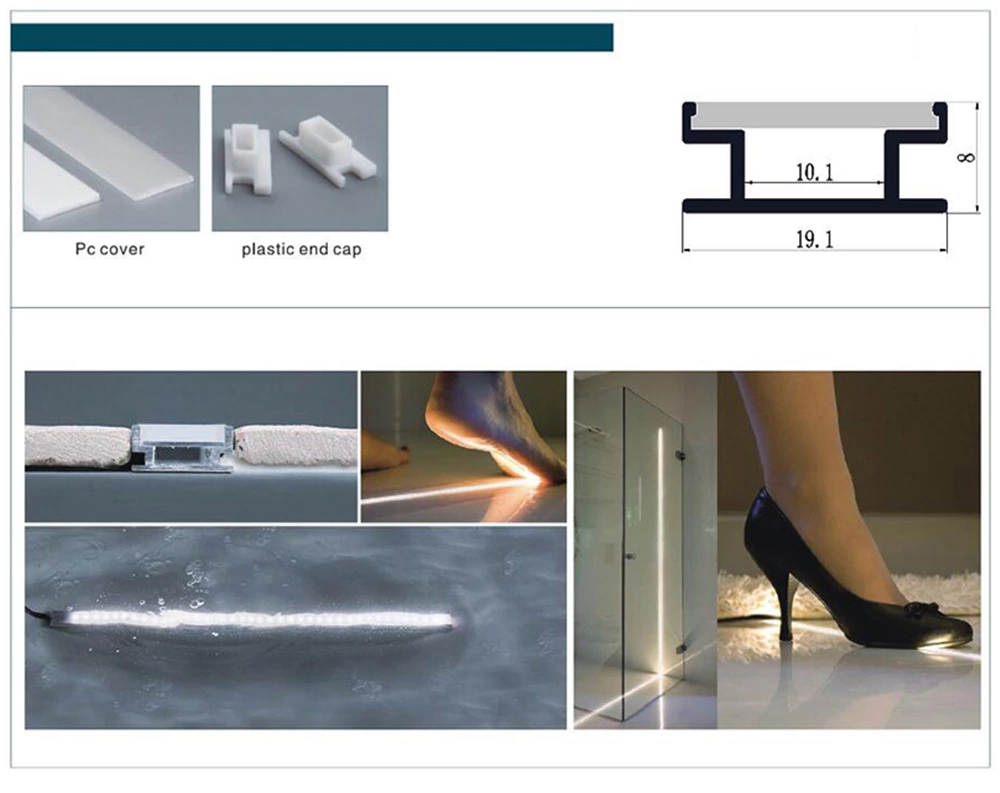 19.1x8x10.1mm Width Aluminum Profile