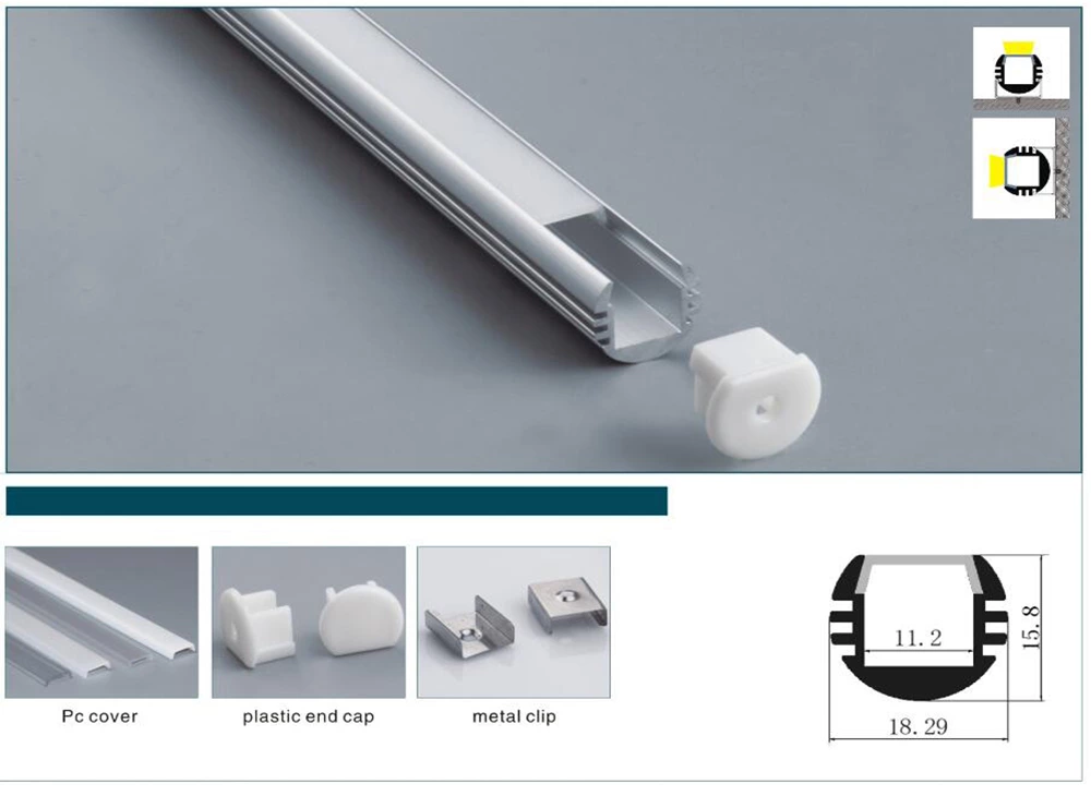 18.29x15.8x11.2mm Aluminum Profile