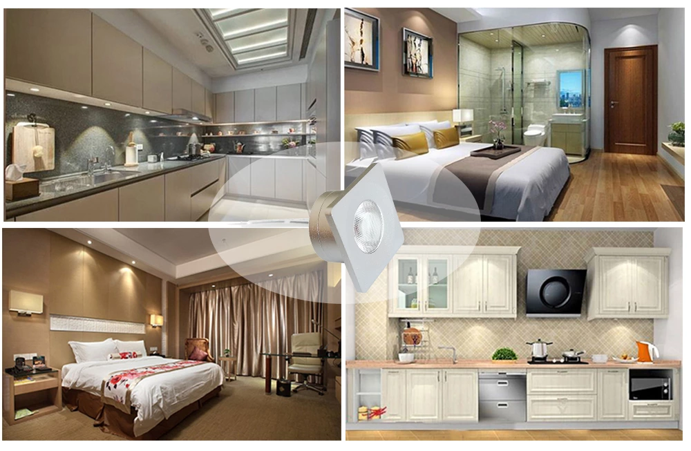 Square DC12V 1W Mini Led Spotlight