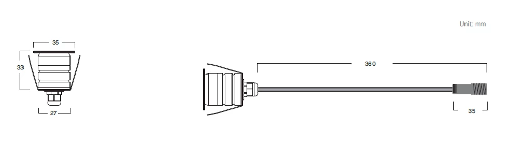 IP67 1W LED Cross-Star Buried Light