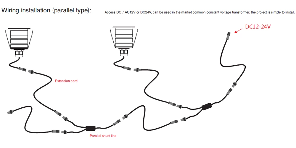 IP67 1W LED Cross-Star Buried Light