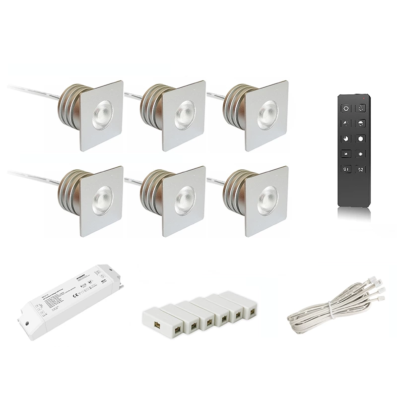 Square 3W Mini Led Spotlight Kit