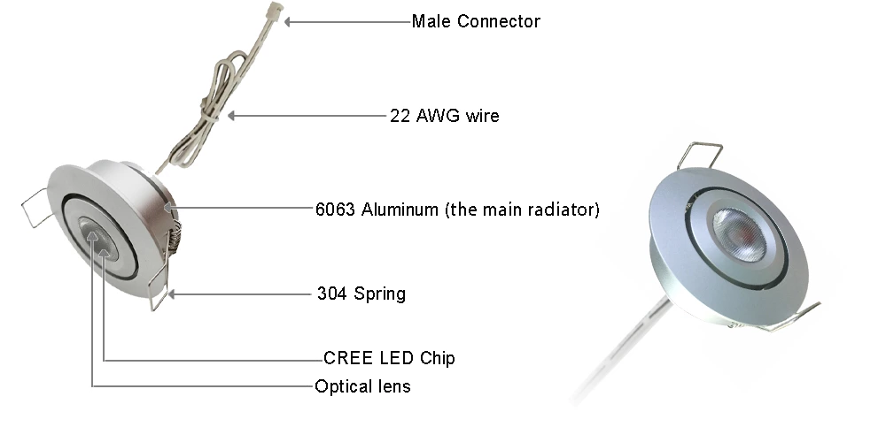 110/220V Dimmable Led Downlight Kit