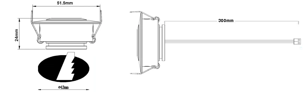 110/220V Dimmable Led Downlight Kit