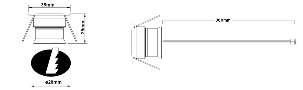 RF 3W Dimmable Mini Led Spotlight Kit