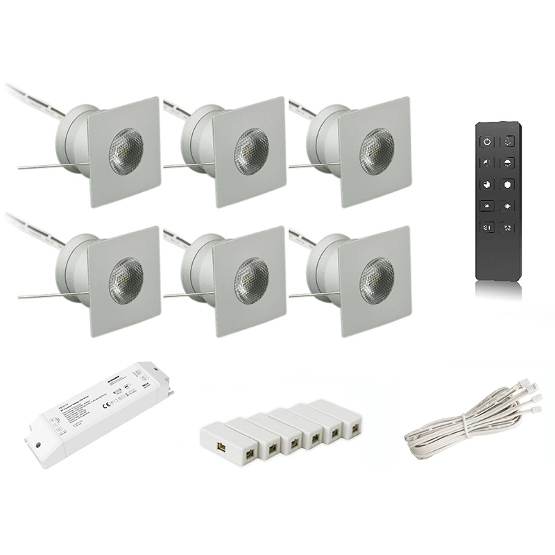 Square 3W Mini Led Spotlight Kit