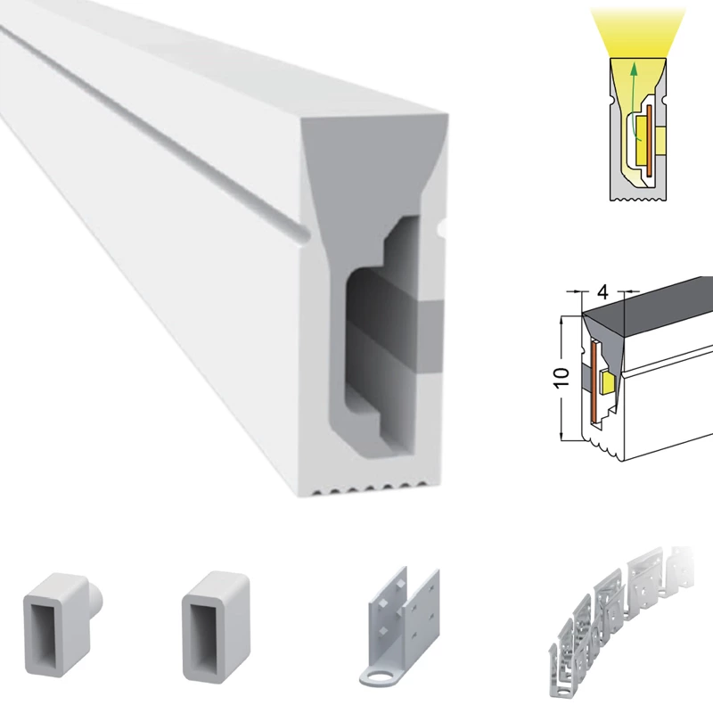 120° 4x10mm Mini Waterproof Flex Silicone Neon Tube Led Light