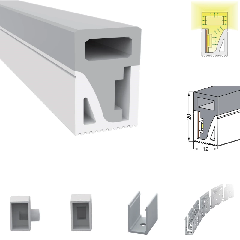180° 12x20mm 12V 24V 2835 5050 Flex Silicone Neon Tube Led Light