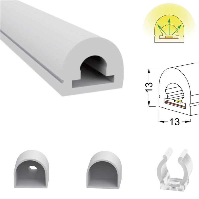 180° 13x13mm Top View Flex Led Neon Light