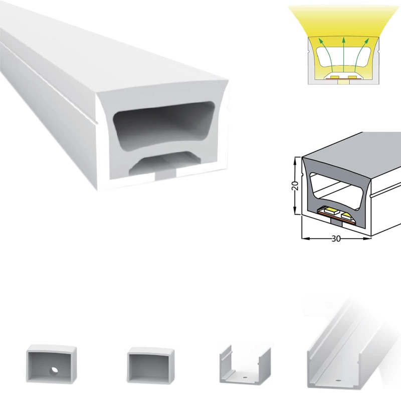 120° 30x20mm Waterproof Flex Silicone Neon Tube Led Light