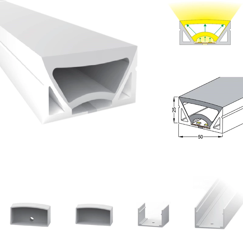 120° 50x25mm DC5/12/24V Waterproof Flex Silicone Neon Tube Led Light