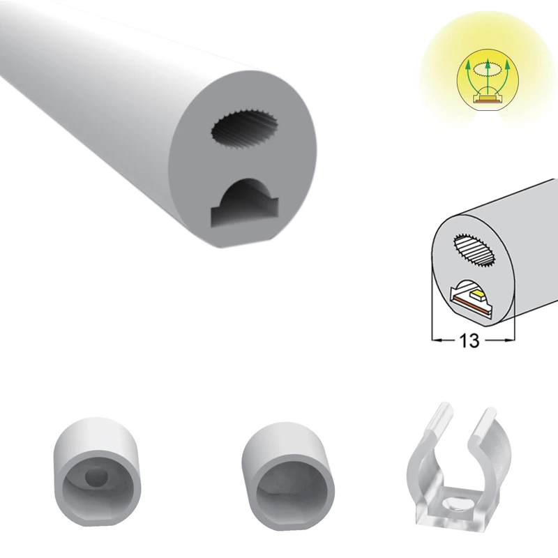 270° Φ13mm 12V 24V 2835 5050 Flex Silicone Neon Tube Led Light