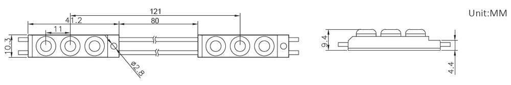 160° SMD2835 IP67 DC12V 0.72W Mini Led Module