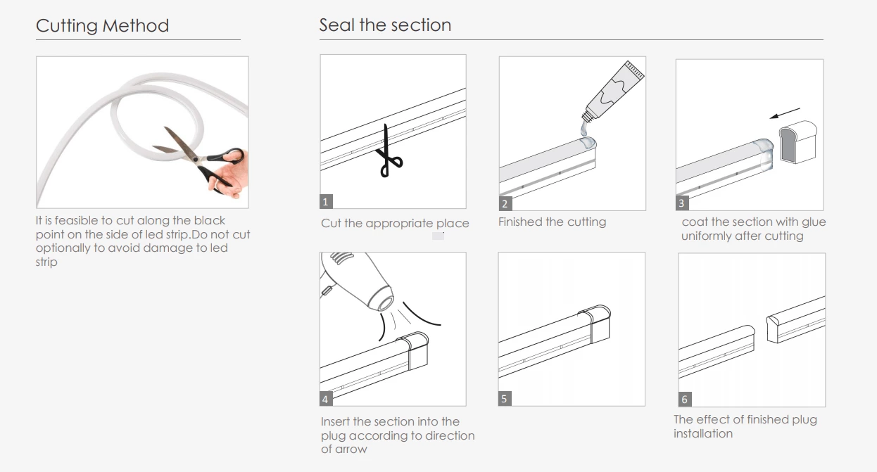 120° 10x10mm Top View Led Neon Light