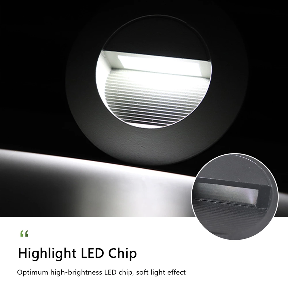 Waterproof Aluminum round 3W 5W Led Stair Light