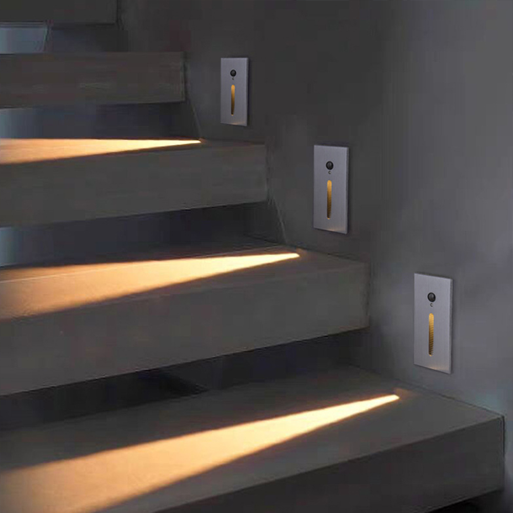 AC85-265V Rectangle Human Body Induction 3W CREE Led Stair Light