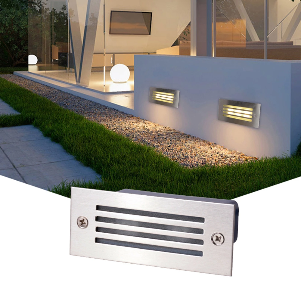 110x45x45mm Outdoor IP65 Rectangle Stainless steel 3W Led Stair Light