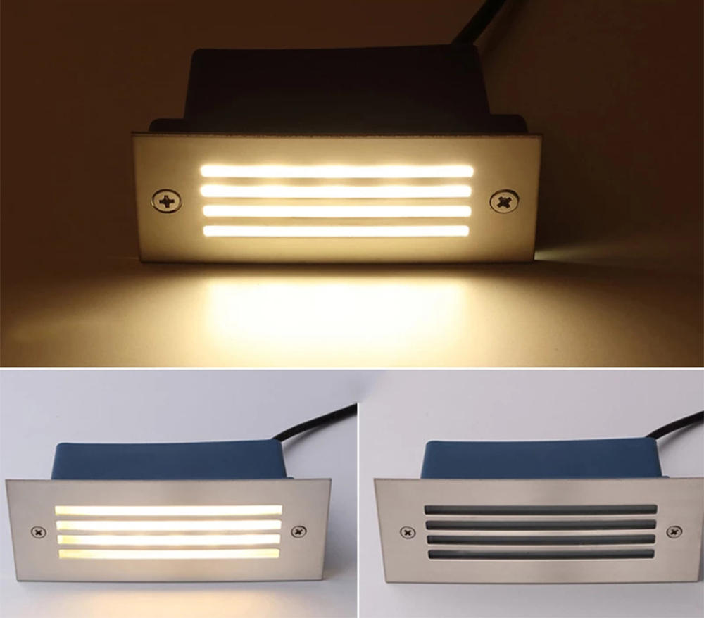 110x45x45mm Outdoor IP65 Rectangle Stainless steel 3W Led Stair Light