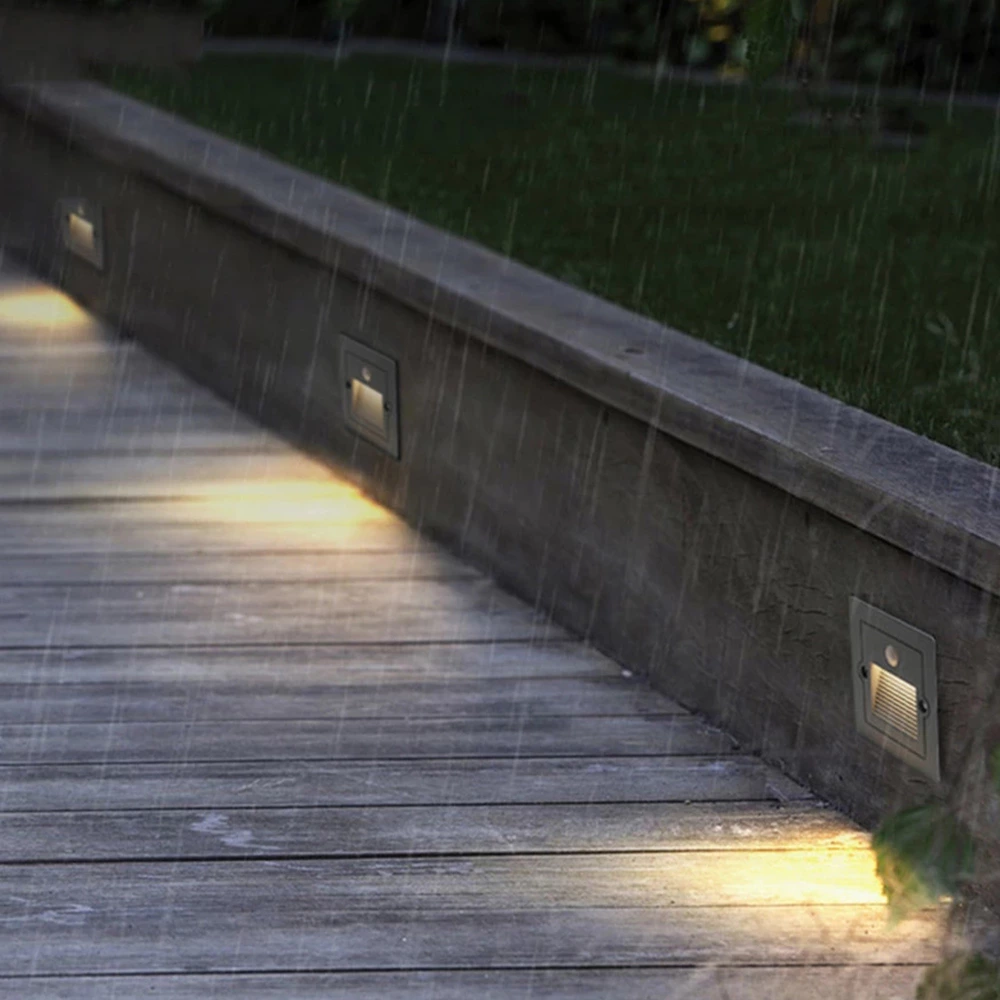 85x85x30mm Square Human Body Induction 3W Led Stair Light