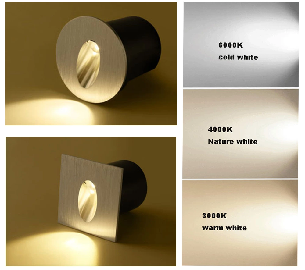 Square Round 3W Led Stair Light