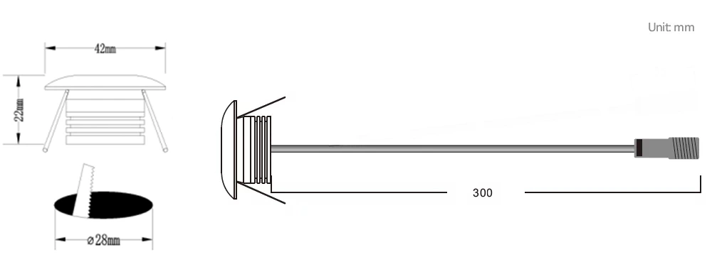 1W Mini LED Step Spotlight