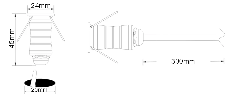 1W IP67 Mini Led Buried Spotlight
