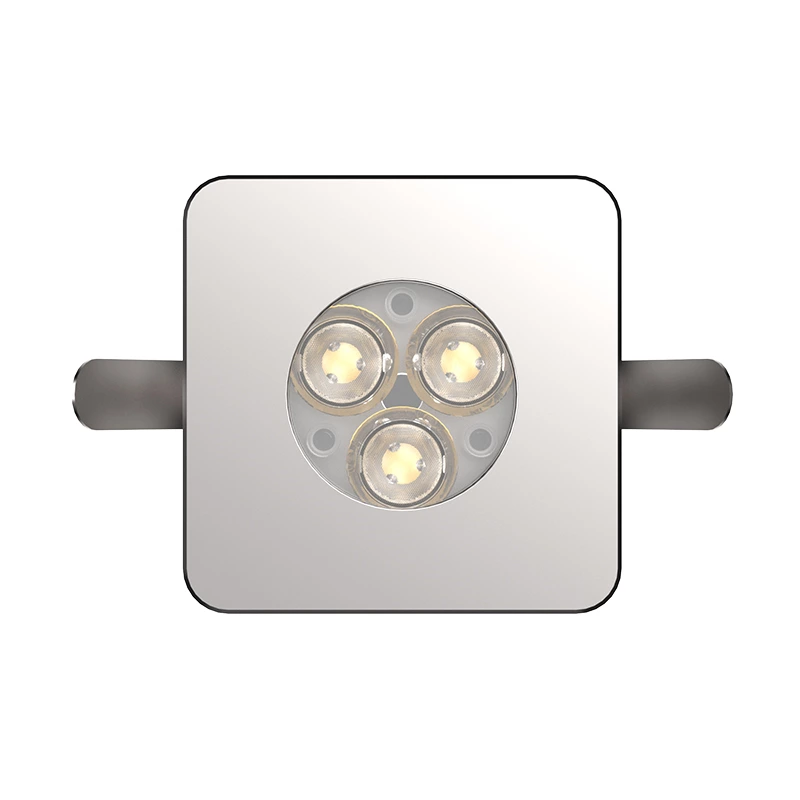 3W IP67 3 LEDS Mini Led Buried Spotlight Square